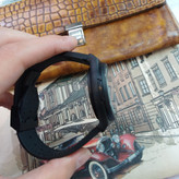 ساعت مچی عقربه ای انالوگ برند HUBLOT تک موتور تاریخ شمار دار بند چرم قفل فیکسر پروانه ای