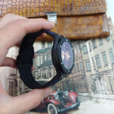 ساعت مچی عقربه ای آنالوگ برند HUBLOT تک موتور تاریخ شمار دار بند چرم قفل فیکسر پروانه ای