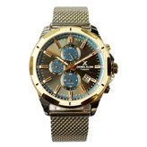 ساعت عقربه ای آنالوگ برند DANIEL KLEIN ترکیه سه موتور دوئل تایم بند میلانس فول استیل 316L رنگ ثابت به همراه دوسال گارانتی موتور