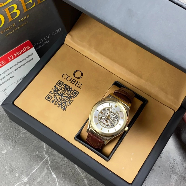 ساعت بند چرمی مردانه اتومات کوبل CB6163CG