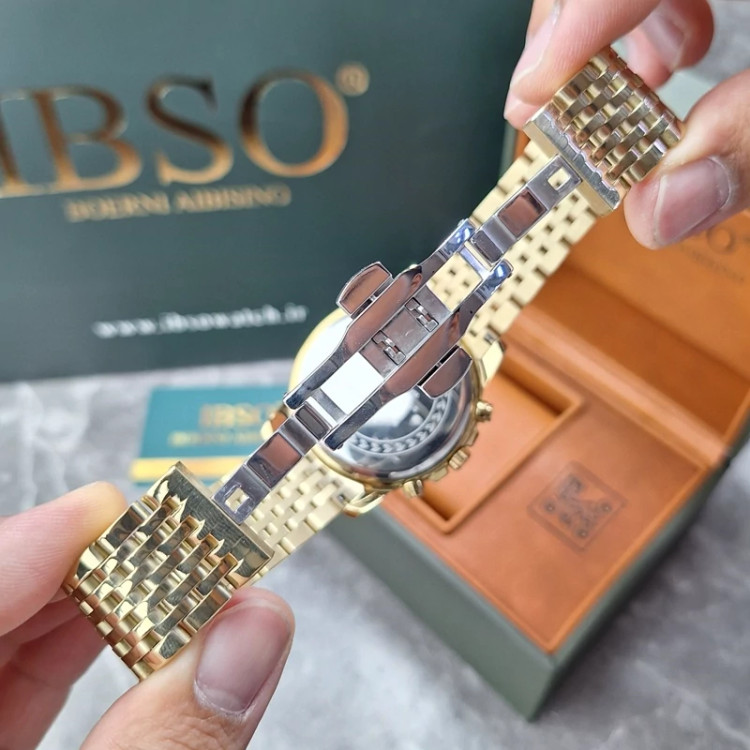 ساعت مچی مردانه اورجینال برند ایبسو IB9263-Gold-White